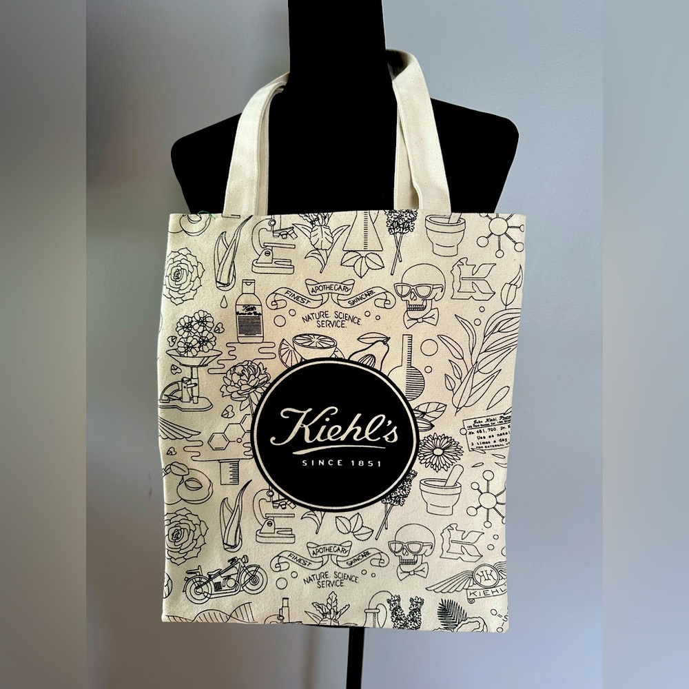 Kiehl's Illustrated Cream Tote Bag‎